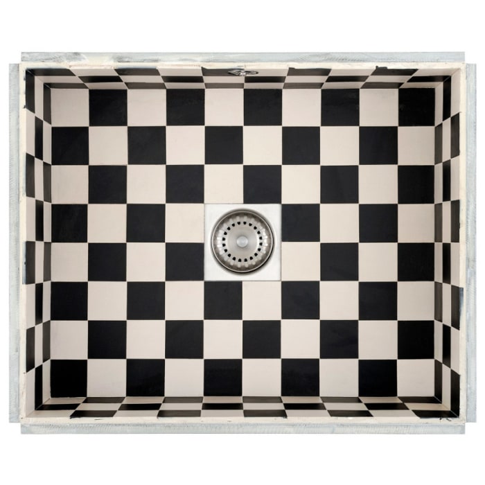 Living Kitchen Black Line Küchenspüle 52,8 x 42,6 cm, gefliestes Spülbecken