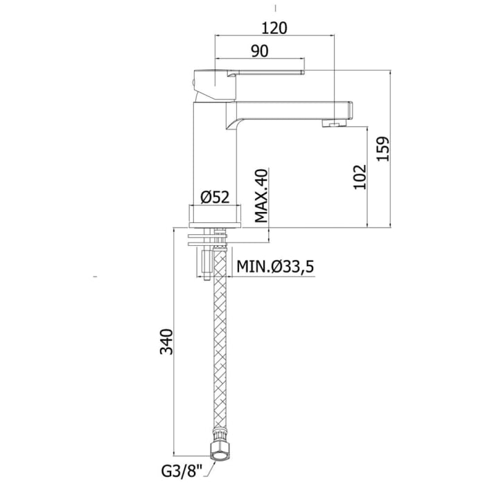 Home 2.0 Einhebel-Waschtischbatterie ohne Ablaufgarnitur