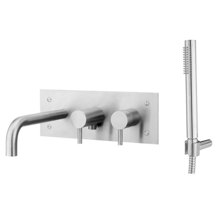 Steel 2.0 Zweigriff-Wannenbatterie Unterputz inkl. Grundkörper und Brausegarnitur