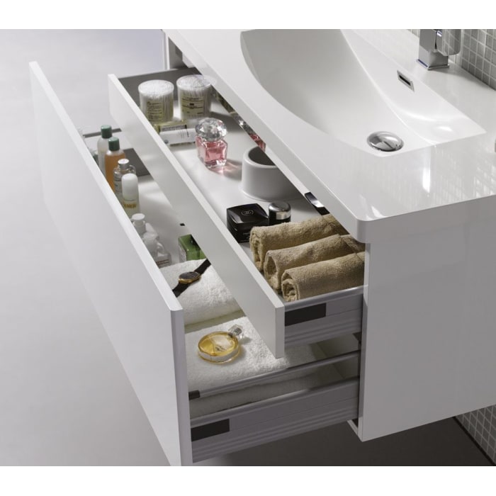 progettobagno Helen Waschtischkombination mit Mineralgusswaschtisch 90 cm