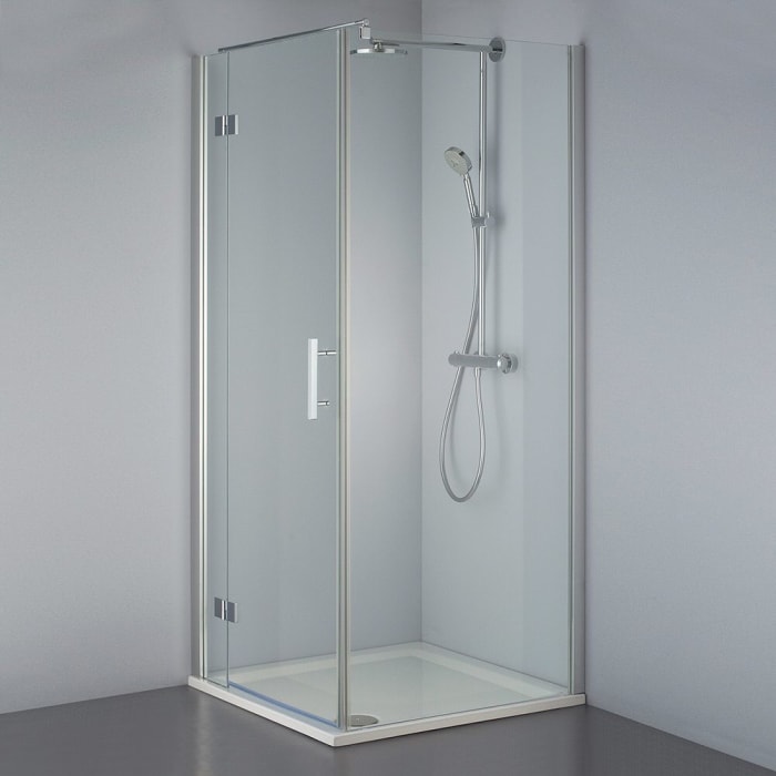 Steinkamp Lifestyle Drehtür mit Seitenwand 100 x 100 cm Anschlag links inkl. easypearl