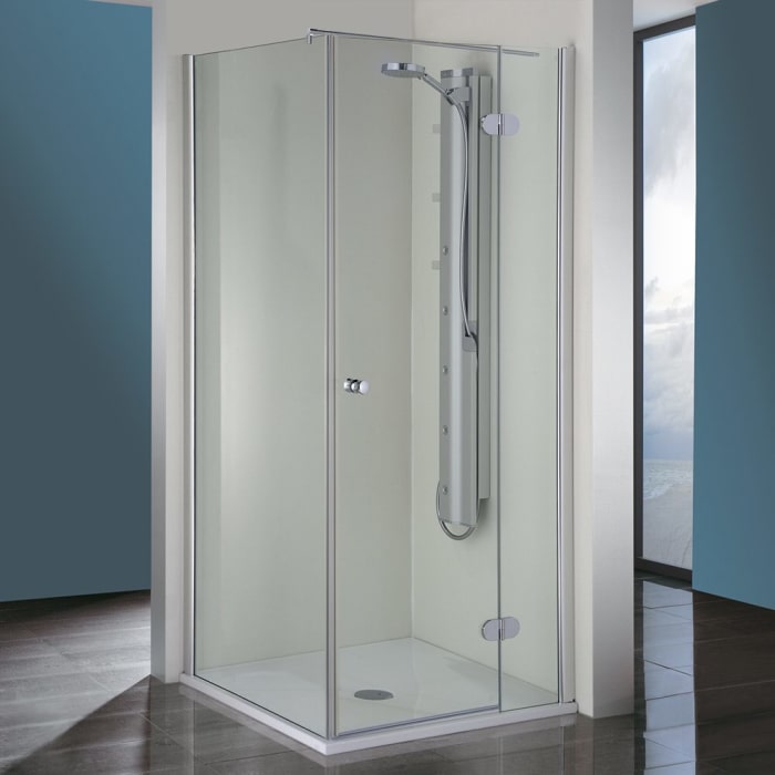 Steinkamp Living Drehtür an Nebenteil mit Seitenwand 100 x 80 cm Anschlag rechts inkl. easypearl