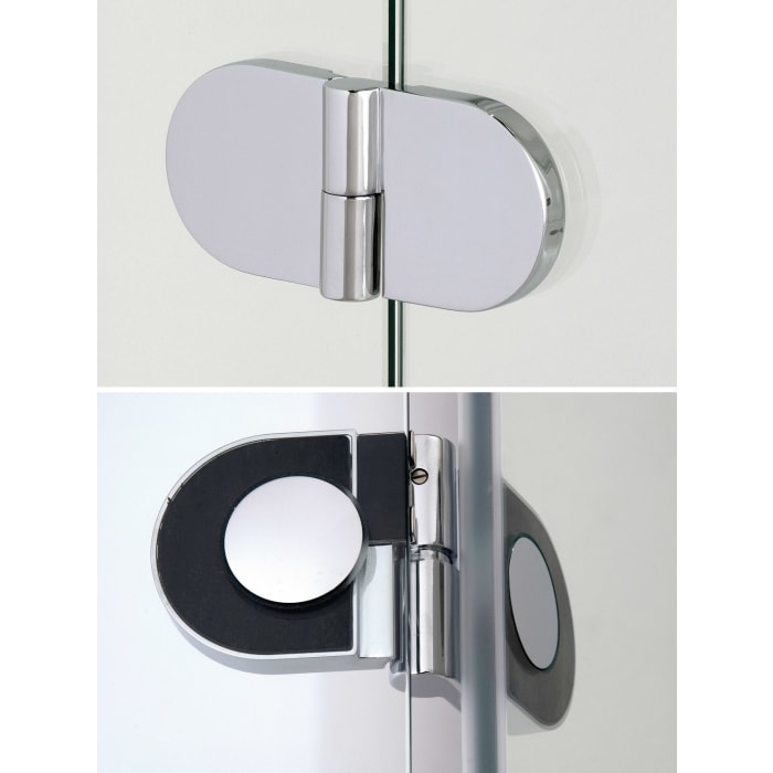 Steinkamp Living Runddusche 3-teilig 90 x 90 cm Radius 55 cm Anschlag links inkl. easypearl