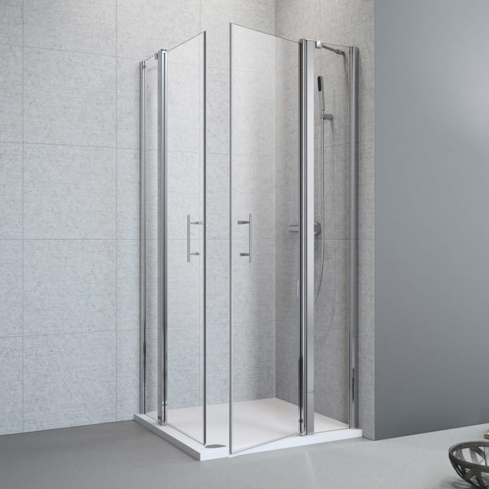 Planplus Eckeinstieg mit Festteil 100 x 100 x 195 cm