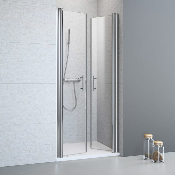 Planplus Doppelpendeltür für Nische 100 x 195 cm