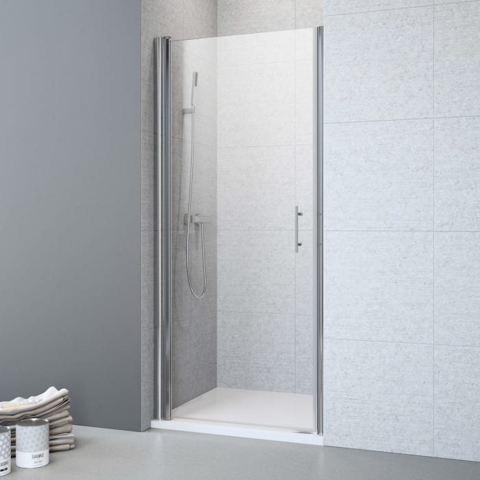 Planplus Drehtür für Nische 100 x 195 cm, Anschlag links