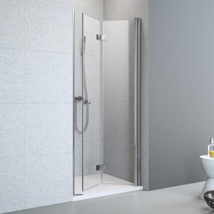 Planplus Drehfalttür für Nische 100 x 195 cm, Anschlag rechts