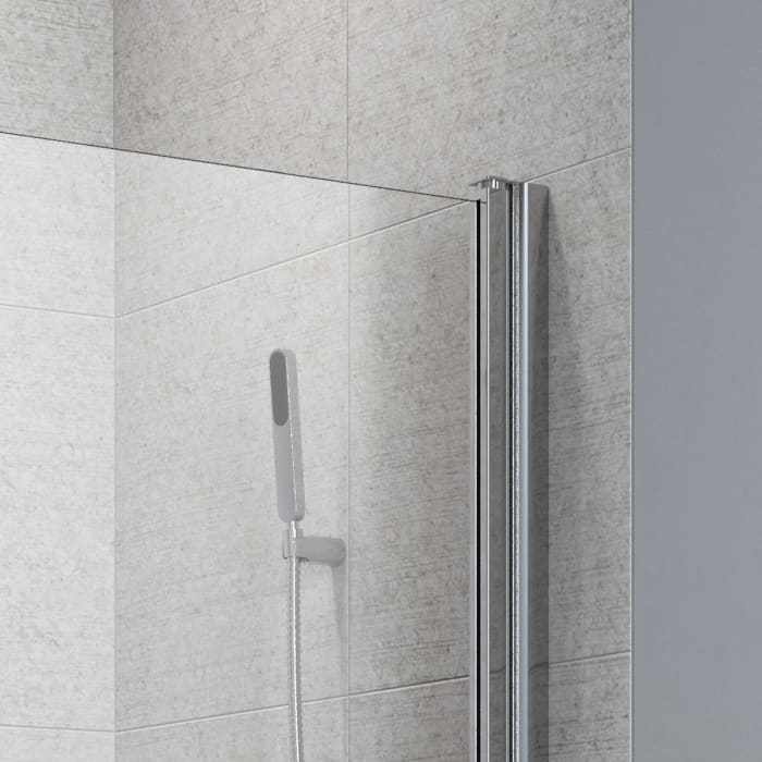 Planplus Drehtür für Nische 90 x 195 cm, Anschlag links