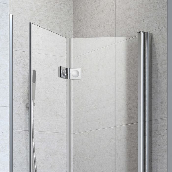 Planplus Drehfalttür für Nische 90 x 195 cm Anschlag rechts