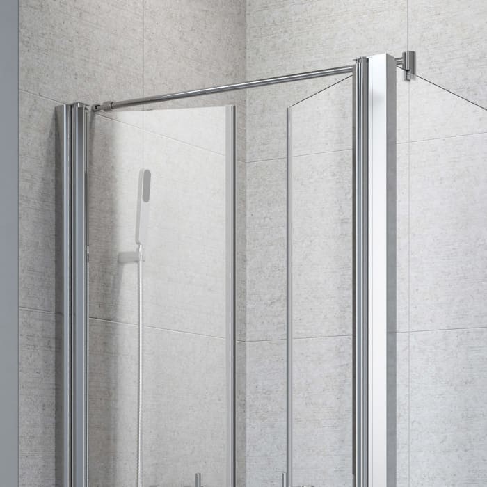 Planplus Pendeltür 2-teilig mit Seitenwand 100 x 100 x 195 cm, Anschlag links