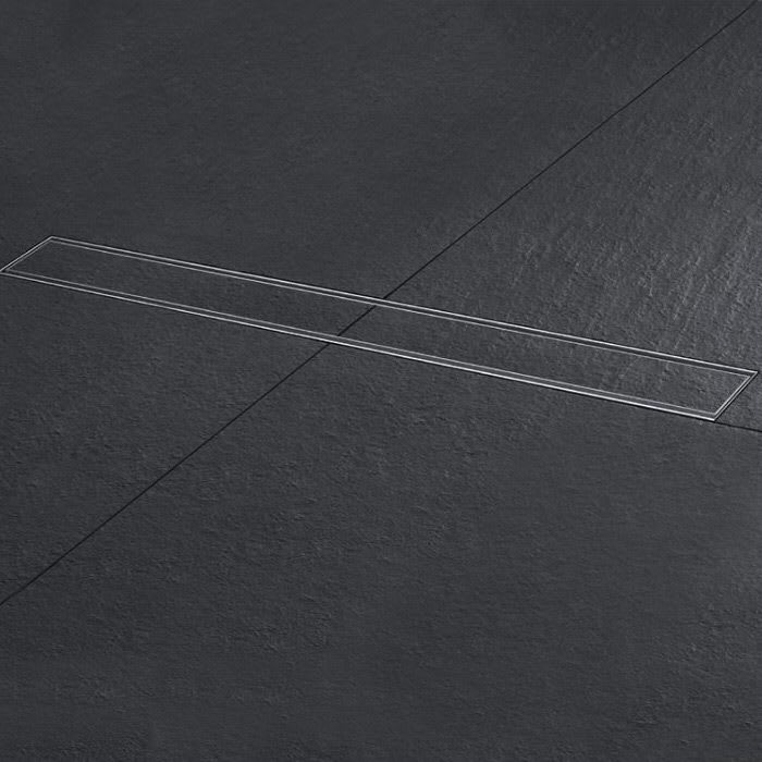 Drainset komplett Duschrinne 100 cm mit Abdeckung für Fliese