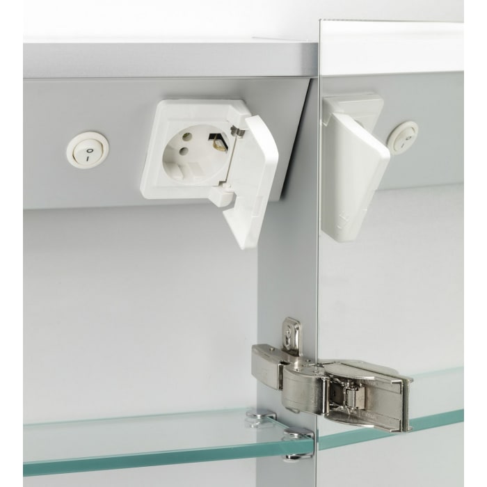 Alu 100 LED Spiegelschrank S100