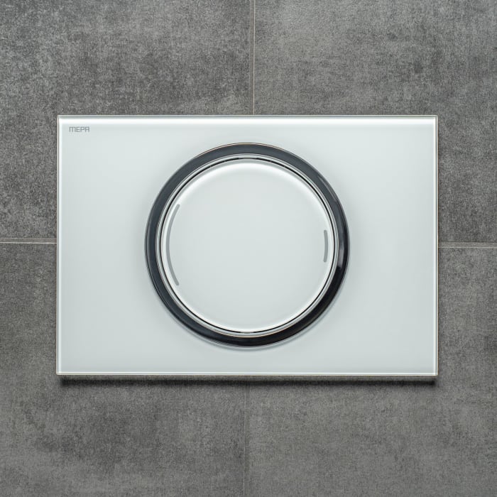 MEPA MEPAzero Betätigungsplatte mit 2 Mengen-Spültechnik, Design-Oberfläche
