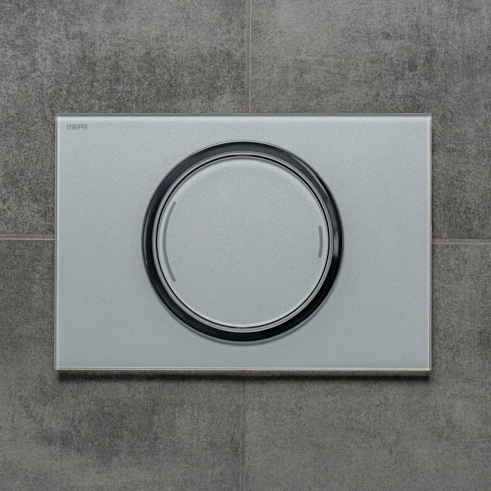 MEPA MEPAzero Betätigungsplatte mit 2 Mengen-Spültechnik, Design-Oberfläche