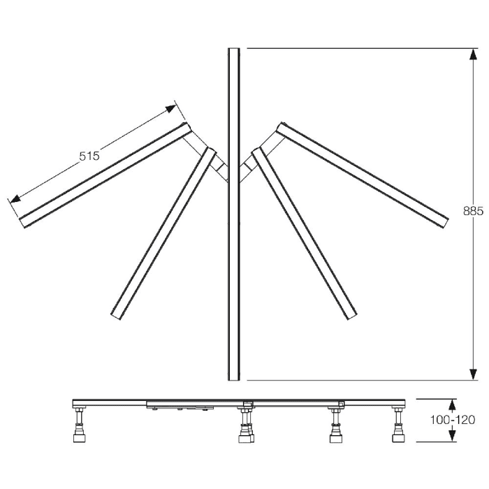 MEPA Duschwannenfüße BW-Universal