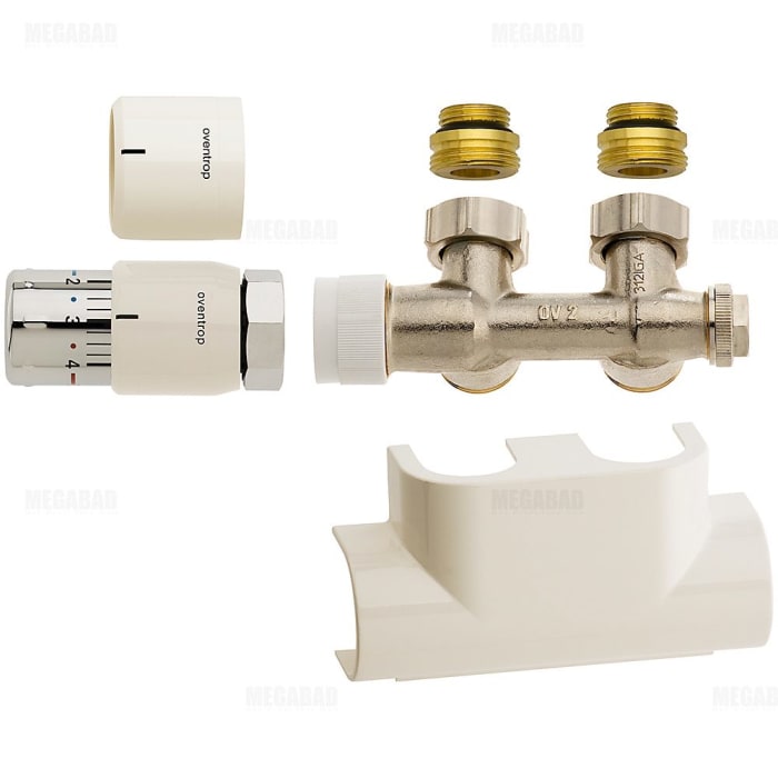 Oventrop Anschluss-Set Eckform für Badheizkörper mit Mittelanschluss