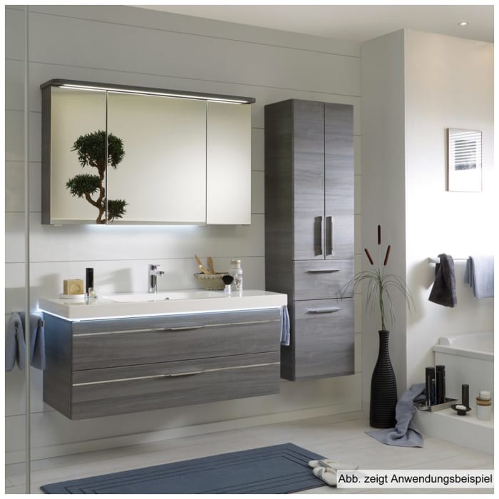 Pelipal Balto Spiegelschrank 120 x 17 x 72 cm mit LED Einbauleuchte, Waschplatzbeleuchtung