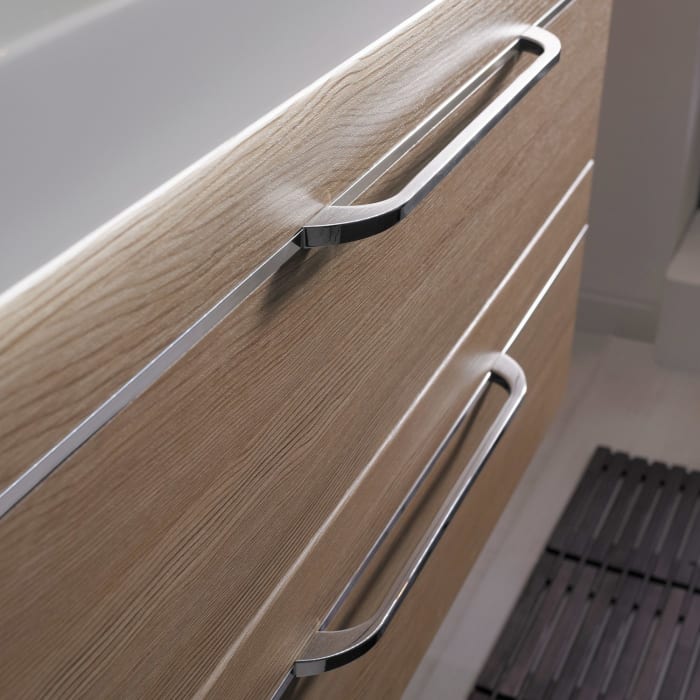 Pelipal Balto Waschtischkombination mit Mineralmarmorwaschtisch 92,4 cm, Griff Z1