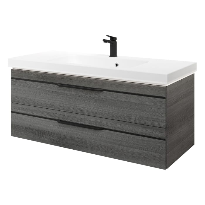 Pelipal Balto Waschtischkombination mit Mineralmarmorwaschtisch 123,4 cm, Griff V2, LED-Zusatzbeleuchtung