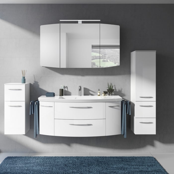 Pelipal Cassca Hochschrank 45 x 33 x 168 cm mit 1 Auszug, 2 Drehtüren, Anschlag rechts, Griff N1, PG2