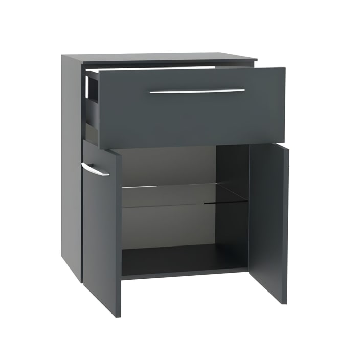 Pelipal Cassca Highboard 60 x 33 x 73 cm mit 1 Auszug, 2 Drehtüren, Griff N1, PG2