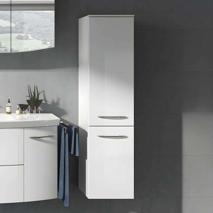 Pelipal Cassca Hochschrank 45 x 43 x 168 cm mit 2 Drehtüren, Anschlag rechts, Griff C1, PG2