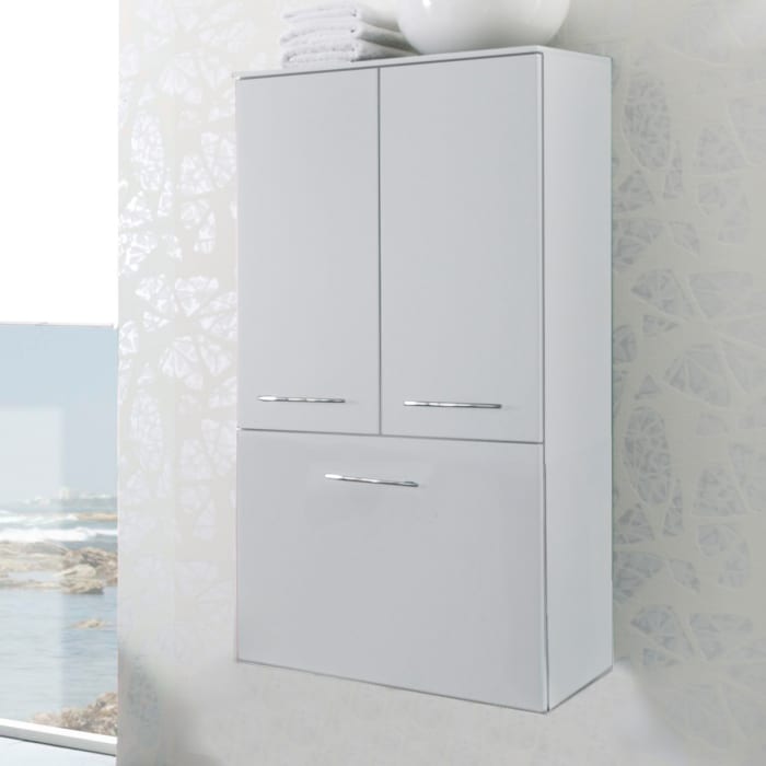 Pelipal Cassca Midischrank 60 x 33 x 121 cm mit 1 Wäschekippe, 2 Drehtüren, Griff C1, PG2