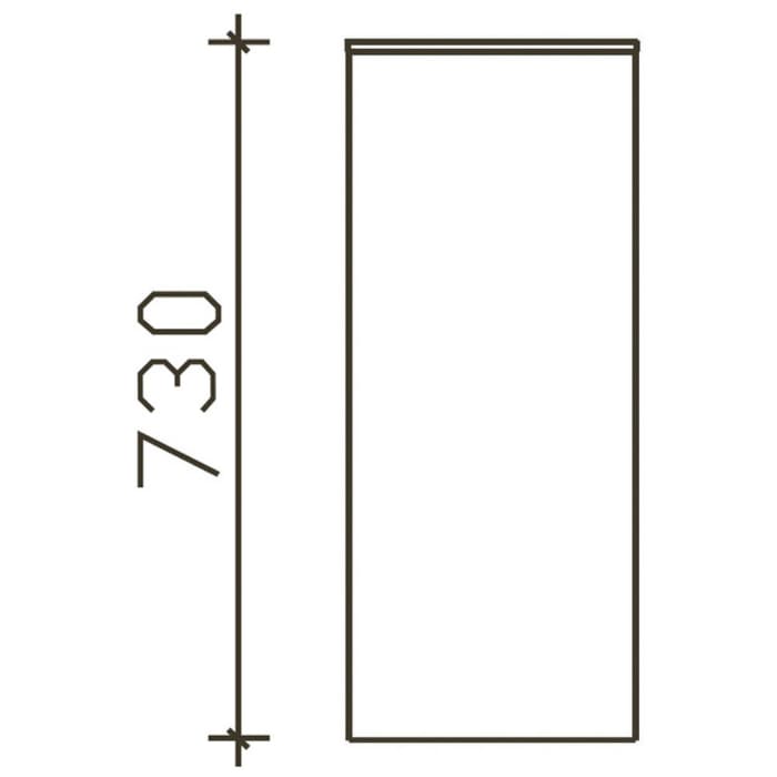 Pelipal Cassca Highboard 45 x 33 x 73 cm mit 1 Drehtür, Anschlag links, Griff N1, PG2
