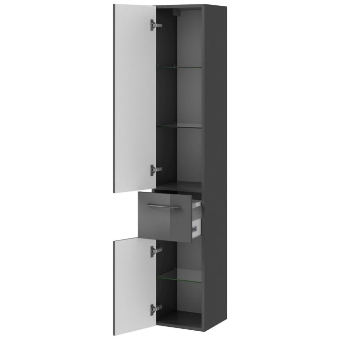 Pelipal Cassca Hochschrank 30 x 33 x 168 cm mit 1 Auszug, 2 Drehtüren, Anschlag links, Griff C1, PG2