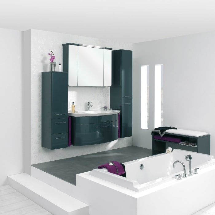 Pelipal Cassca Hochschrank 30 x 17 x 168 cm mit 2 Drehtüren, Anschlag links, Griff N1, PG2