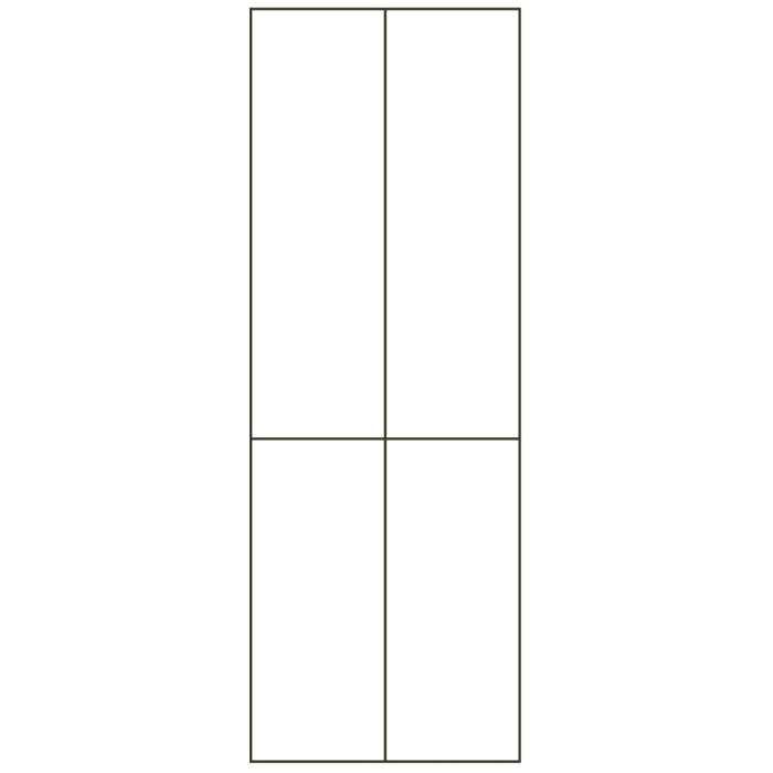 Pelipal Cassca Hochschrank 60 x 43 x 168 cm mit 4 Drehtüren, Griff N1, PG2