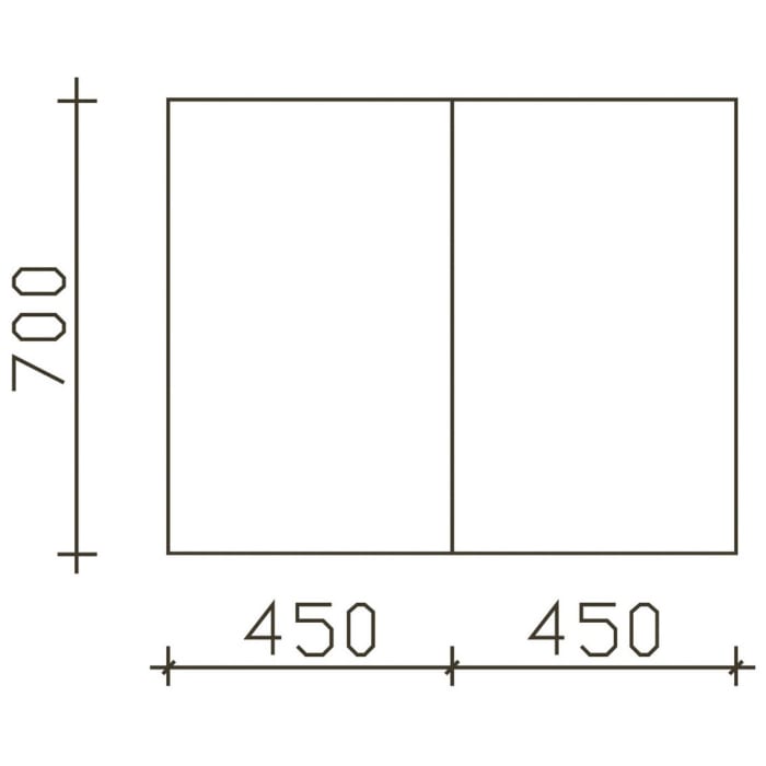 Pelipal Cassca Wandschrank 90 x 14,5 x 70 cm mit 2 Drehtüren Griff C1, PG2