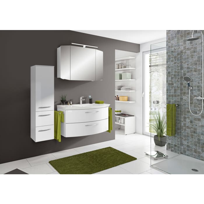 Pelipal Cassca Spiegelschrank 100 x 17 x 67 cm mit LED Aufsatzleuchte