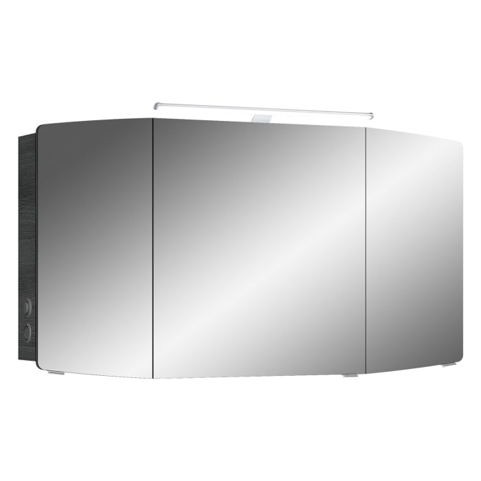 Pelipal Cassca Spiegelschrank 120 x 17 x 67 cm mit LED Beleuchtung, Modul links außen, Waschplatzbeleuchtung