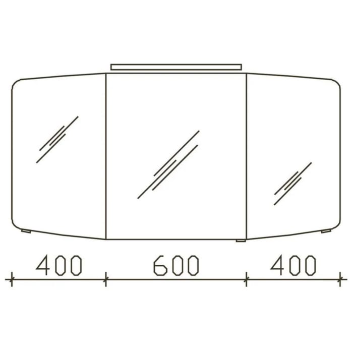 Pelipal Cassca Spiegelschrank 140 x 17 x 70 cm mit LED Beleuchtung und Aufsatzleuchte in Alu matt 60 cm