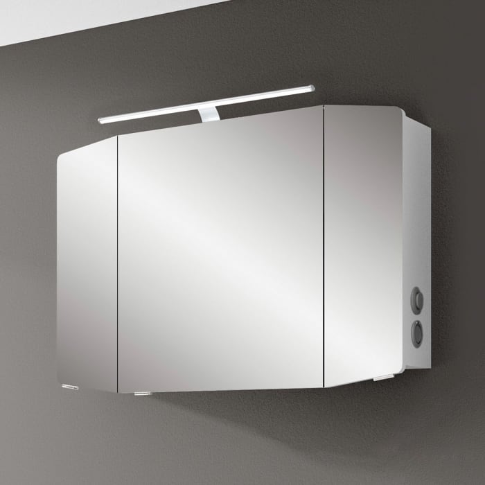 Pelipal Cassca Spiegelschrank 100 x 17 x 67 cm mit LED Beleuchtung, Modul rechts außen