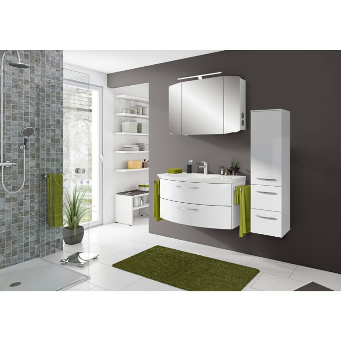 Pelipal Cassca Spiegelschrank 100 x 17 x 67 cm mit LED Beleuchtung, Modul rechts außen