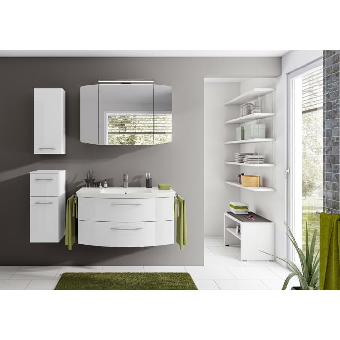 Pelipal Cassca Spiegelschrank 100 x 17 x 67 cm mit LED Beleuchtung, Modul rechts außen