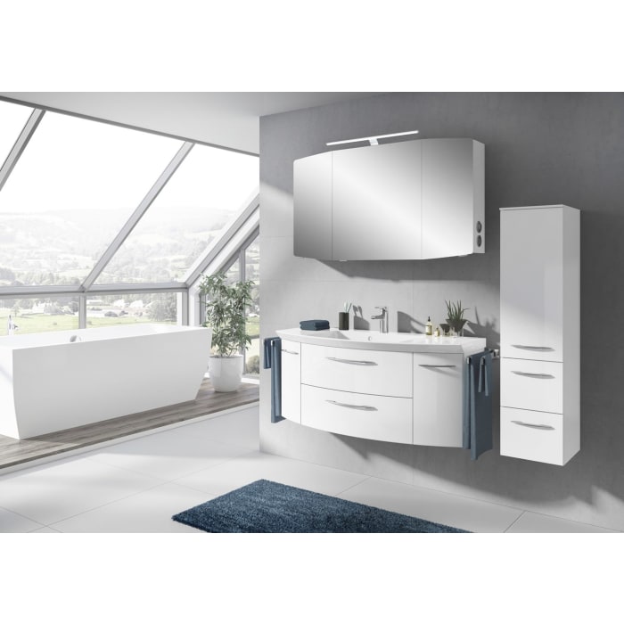 Pelipal Cassca Spiegelschrank 120 x 17 x 67 cm mit LED Beleuchtung, Modul rechts außen