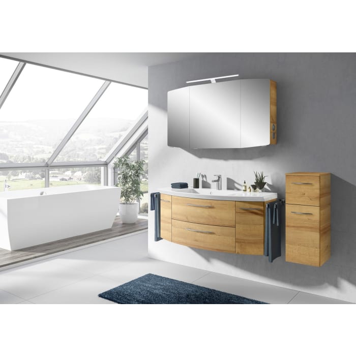 Pelipal Cassca Spiegelschrank 120 x 17 x 67 cm mit LED Beleuchtung, Modul rechts außen