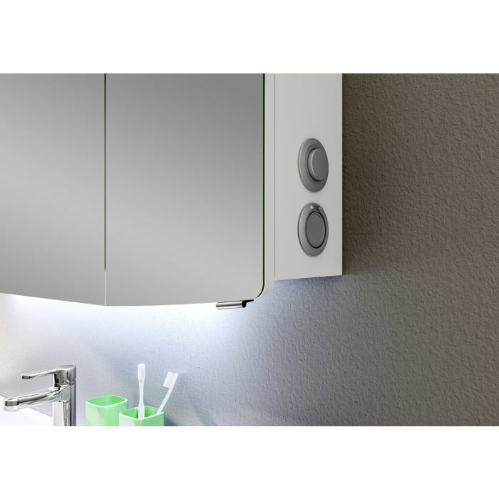 Pelipal Cassca Spiegelschrank 140 x 17 x 67 cm mit LED Beleuchtung, Modul rechts außen