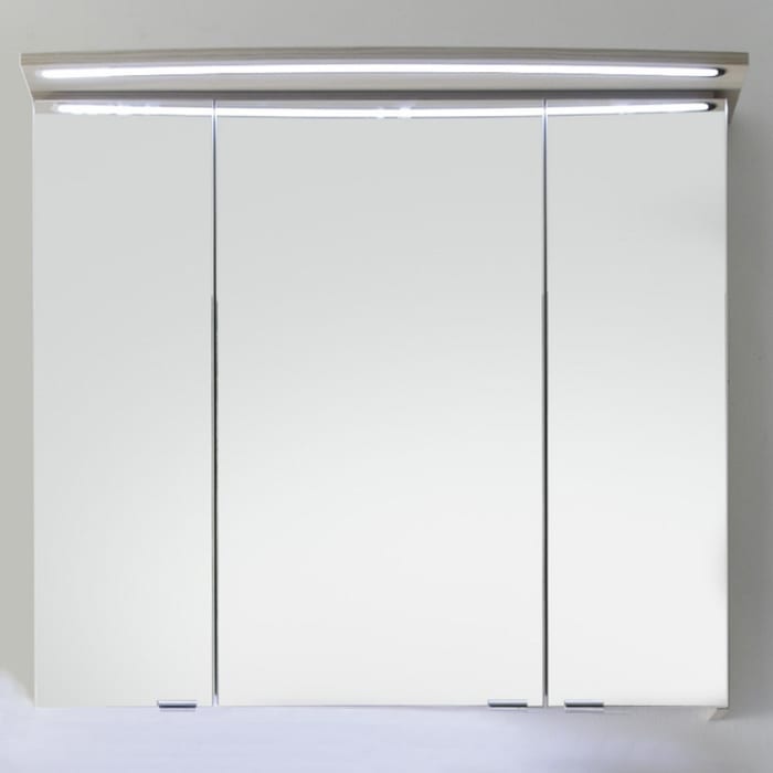 Pelipal Contea Spiegelschrank 80 x 16 x 73 cm mit LED Beleuchtung im Kranz
