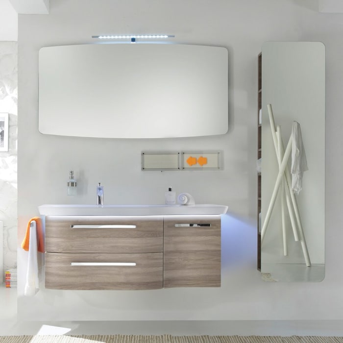 Pelipal Contea Waschtischunterschrank 117 x 49,5 x 48 cm, mit 2 Auszügen und 1 Drehtür