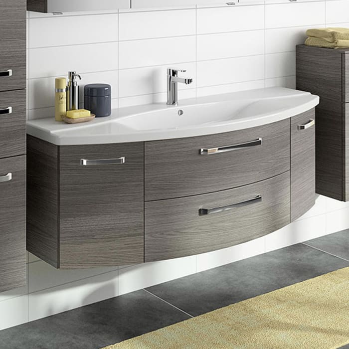 Pelipal Serie 4010 Waschtischunterschrank 140 cm mit 2 Drehtüren und 2 Auszügen