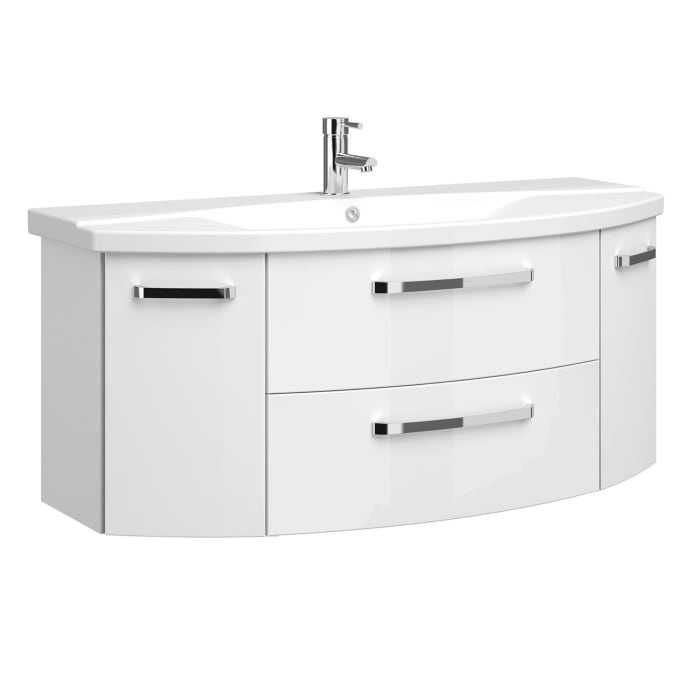 Pelipal Serie 4010 Waschtischunterschrank 116,3 cm mit 2 Drehtüren und 2 Auszügen