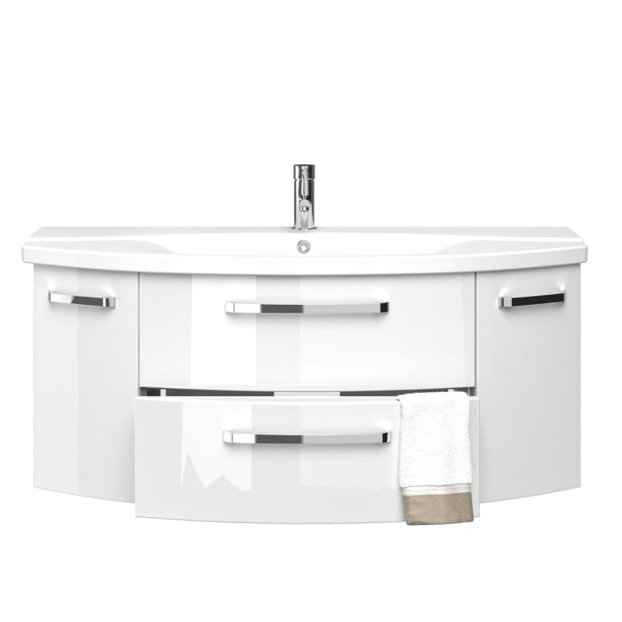 Pelipal Serie 4010 Waschtischunterschrank 116,3 cm mit 2 Drehtüren und 2 Auszügen