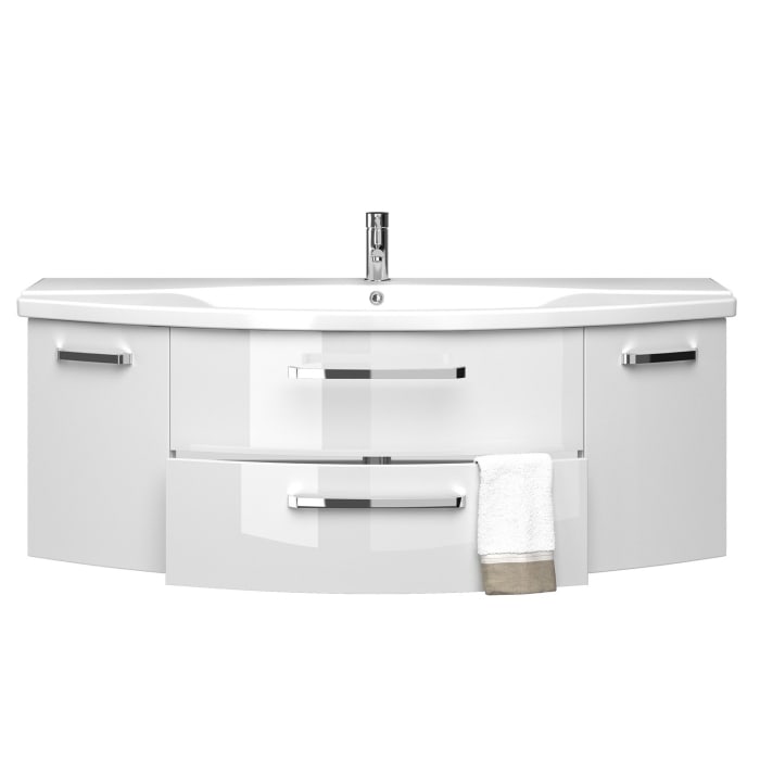 Pelipal Serie 4010 Waschtischunterschrank 140 cm mit 2 Drehtüren und 2 Auszügen