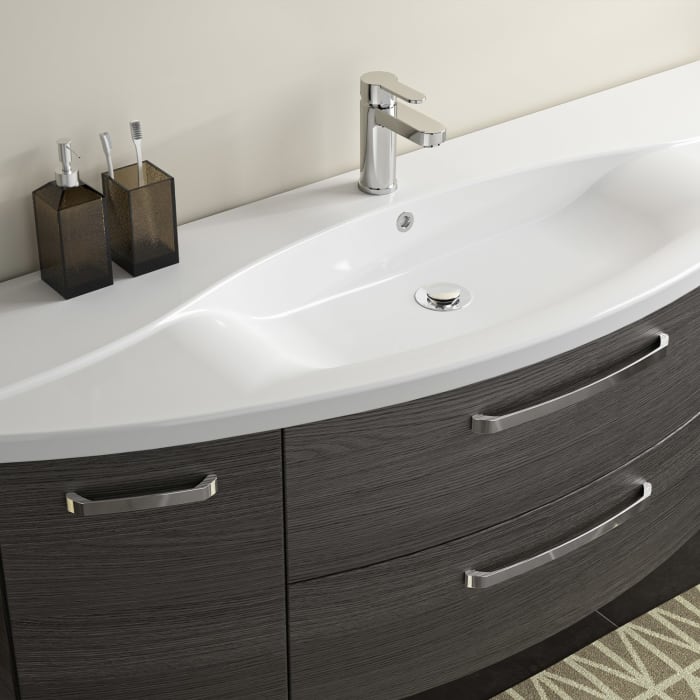 Pelipal Serie 4010 Waschtischunterschrank 140 cm mit 2 Drehtüren und 2 Auszügen