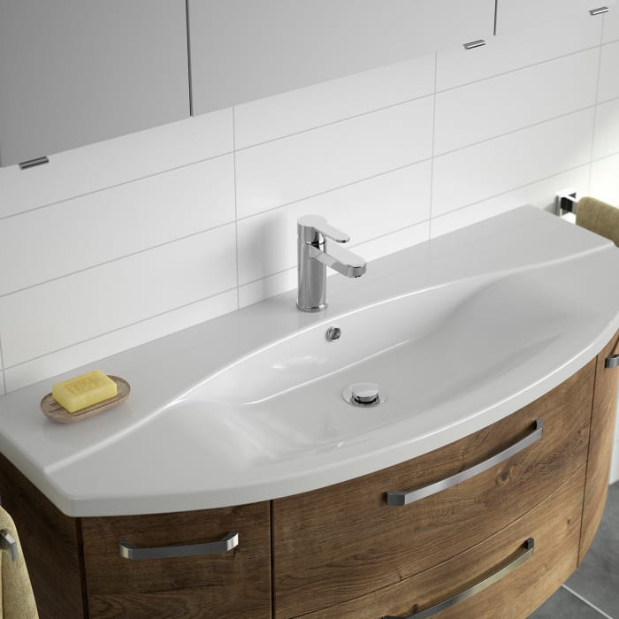 Pelipal Serie 4010 Waschtischunterschrank 116,3 cm mit 2 Drehtüren und 2 Auszügen