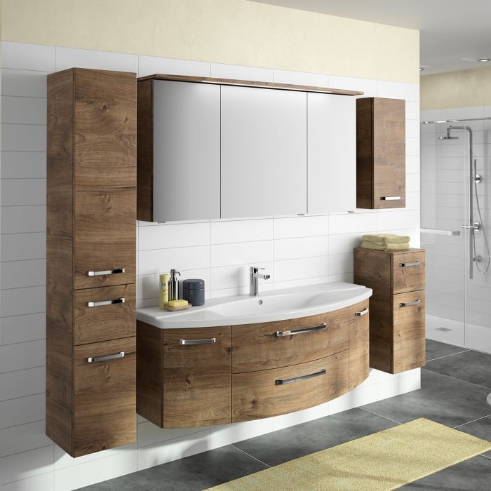 Pelipal Serie 4010 Waschtischunterschrank 140 cm mit 2 Drehtüren und 2 Auszügen